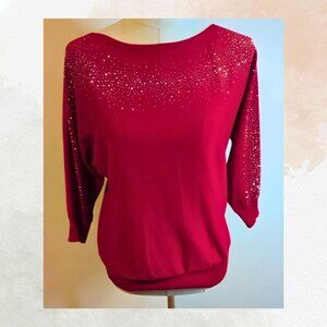 Super Soft Sweater with rhinestones